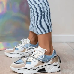Dwars veterschoenen Jupiter J5554c-43 Licht Blauw