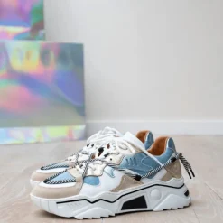 Dwars veterschoenen Jupiter J5554c-43 Licht Blauw
