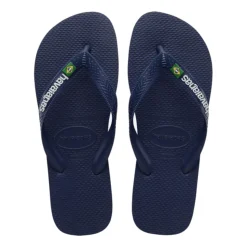 Havaianas Brasil logo Slippers Blauw