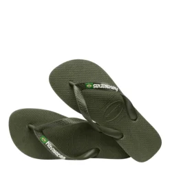 Havaianas Brasil logo Slippers Groen