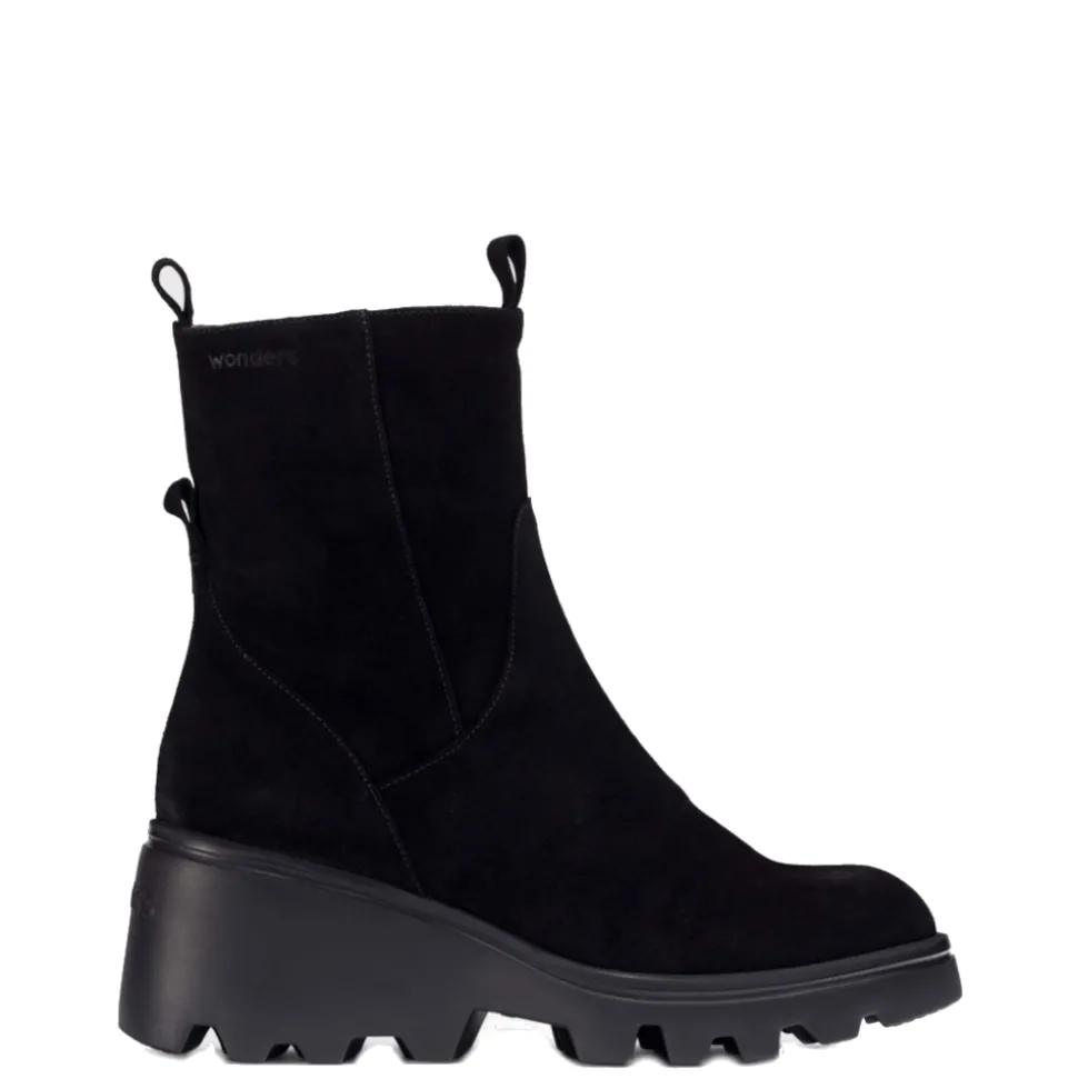 Wonders Enkellaarsjes G-7001 Zwart