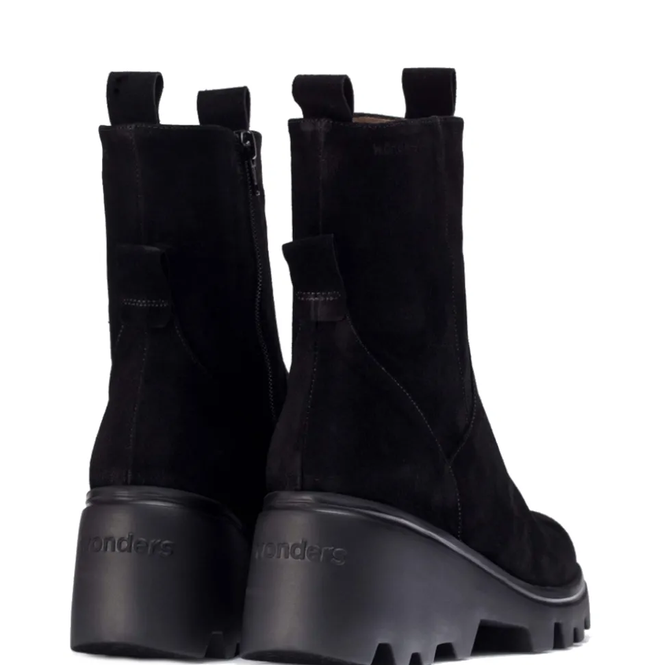 Wonders Enkellaarsjes G-7001 Zwart